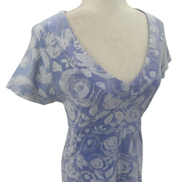 Vintage Fresh Produce Womens Small Dress Floral Purple V-Neck Cotton Boho - Picture 2 of 10